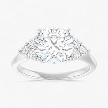 The Side Cluster Engagement Ring | Round
