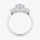 The Side Cluster Engagement Ring | Round