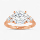 The Side Cluster Engagement Ring | Round