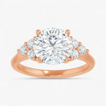 The Side Cluster Engagement Ring | Round