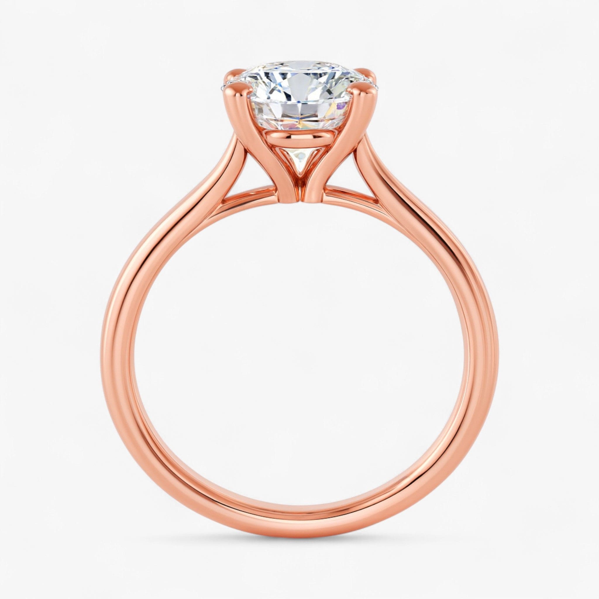 The Signature Cathedral Solitaire Engagement Ring | Round
