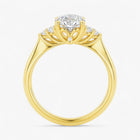 The Side Cluster Engagement Ring | Oval