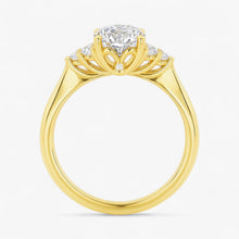 The Side Cluster Engagement Ring | Oval