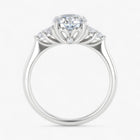 The Side Cluster Engagement Ring | Oval