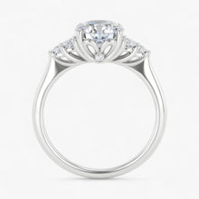 The Side Cluster Engagement Ring | Oval