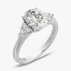 The Side Cluster Engagement Ring | Oval