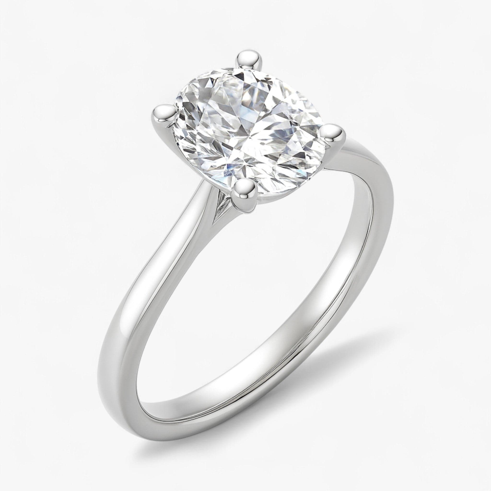 The Signature Cathedral Solitaire Engagement Ring | Oval
