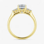The Side Cluster Engagement Ring | Emerald