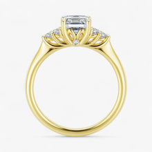 The Side Cluster Engagement Ring | Emerald