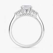 The Side Cluster Engagement Ring | Emerald