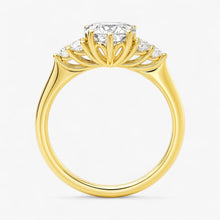 The Side Cluster Engagement Ring | Pear