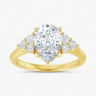 The Side Cluster Engagement Ring | Pear