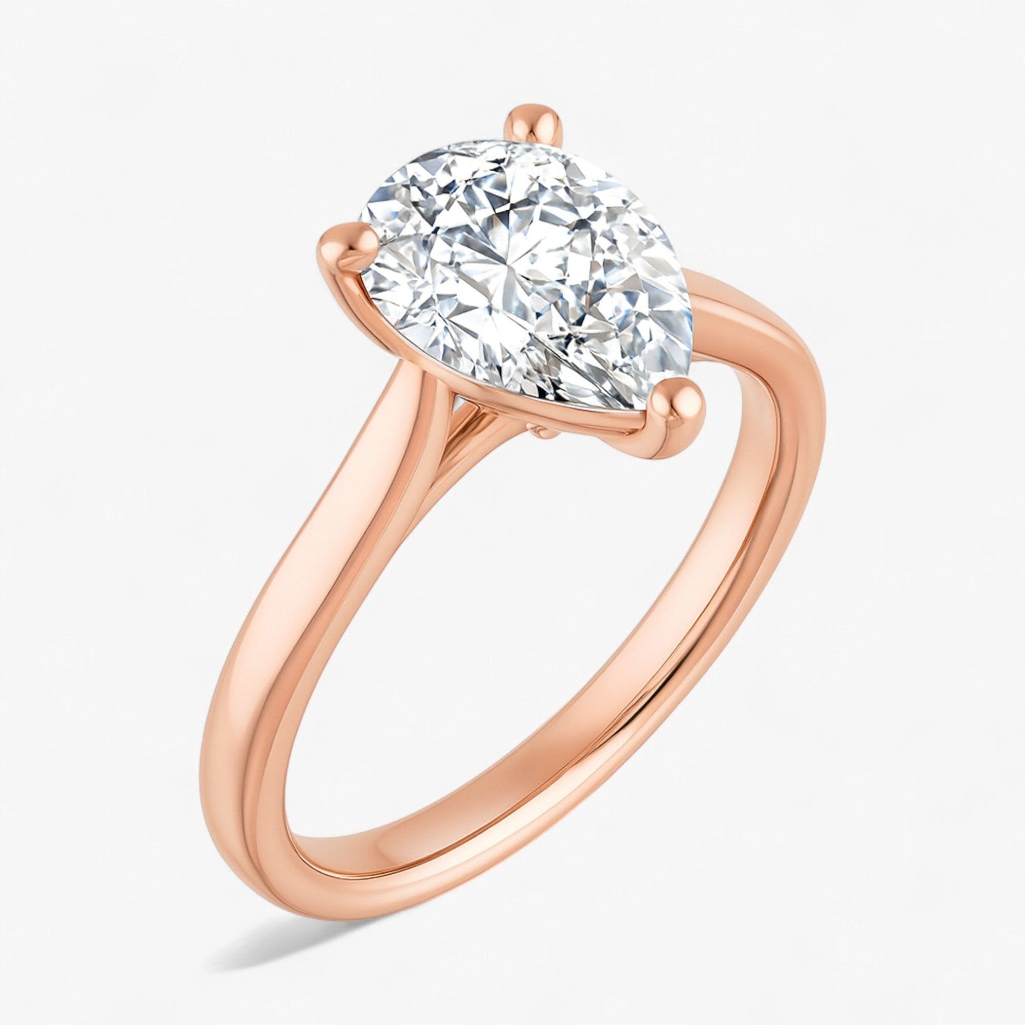 The Signature Cathedral Solitaire Engagement Ring | Pear