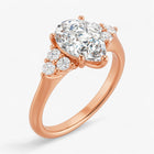 The Side Cluster Engagement Ring | Pear