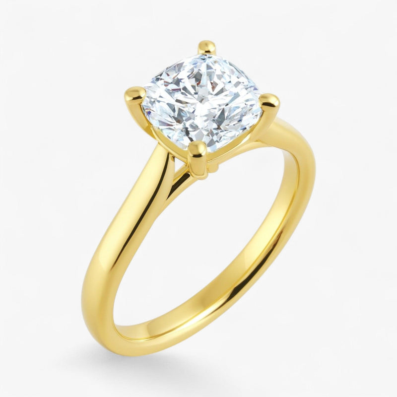 The Signature Cathedral Solitaire Engagement Ring | Cushion