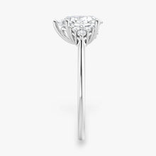 The Side Cluster Engagement Ring | Pear