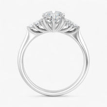 The Side Cluster Engagement Ring | Pear