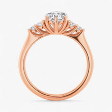 The Side Cluster Engagement Ring | Pear
