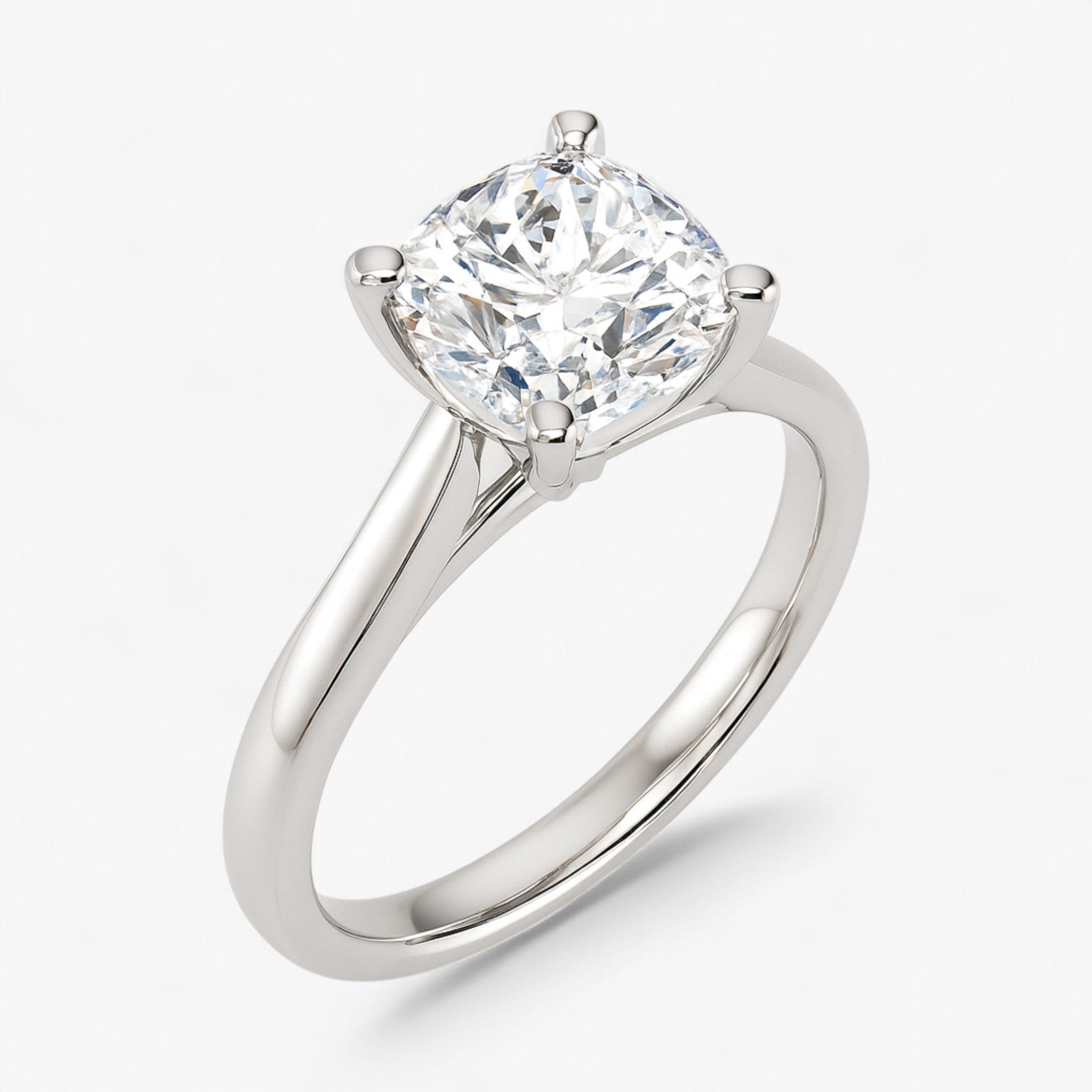 The Signature Cathedral Solitaire Engagement Ring | Cushion