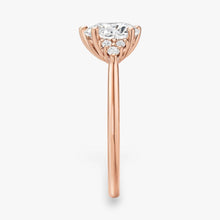 The Side Cluster Engagement Ring | Pear