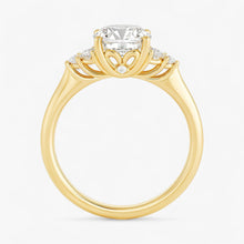 The Side Cluster Engagement Ring | Cushion