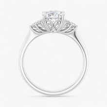 The Side Cluster Engagement Ring | Cushion