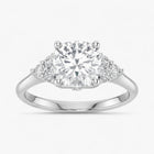 The Side Cluster Engagement Ring | Cushion