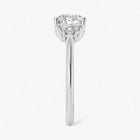 The Side Cluster Engagement Ring | Cushion