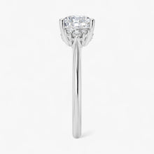 The Side Cluster Engagement Ring | Cushion