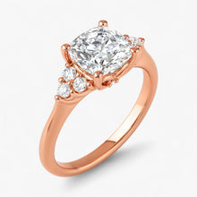The Side Cluster Engagement Ring | Cushion