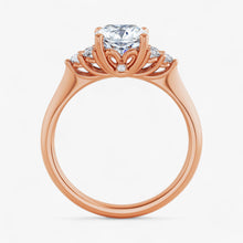 The Side Cluster Engagement Ring | Cushion