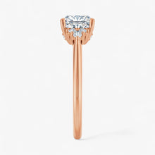 The Side Cluster Engagement Ring | Cushion