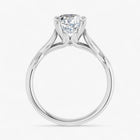 The Elegant Twisted Solitaire Engagement Ring | Cushion