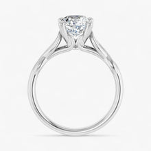 The Elegant Twisted Solitaire Engagement Ring | Cushion