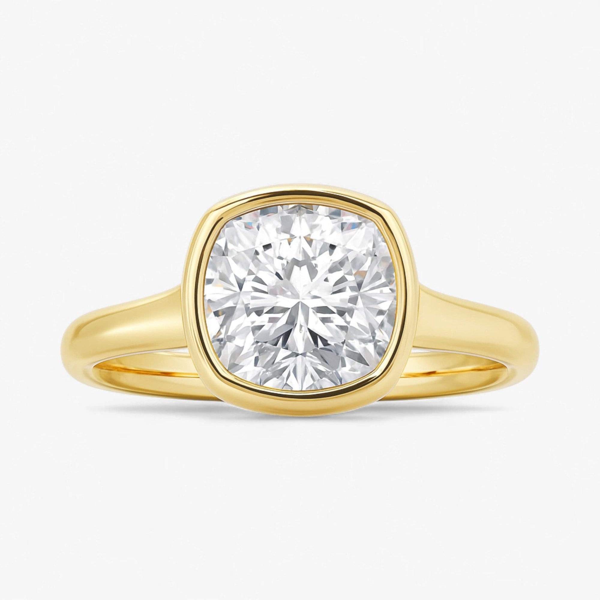 The Classic Bezel Engagement Ring | Cushion
