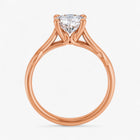 The Elegant Twisted Solitaire Engagement Ring | Cushion