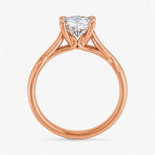 The Elegant Twisted Solitaire Engagement Ring | Cushion