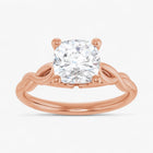 The Elegant Twisted Solitaire Engagement Ring | Cushion