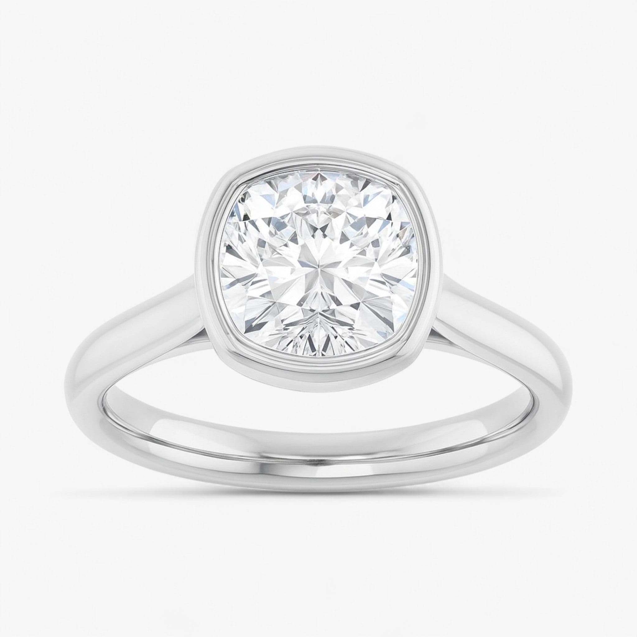 The Classic Bezel Engagement Ring | Cushion
