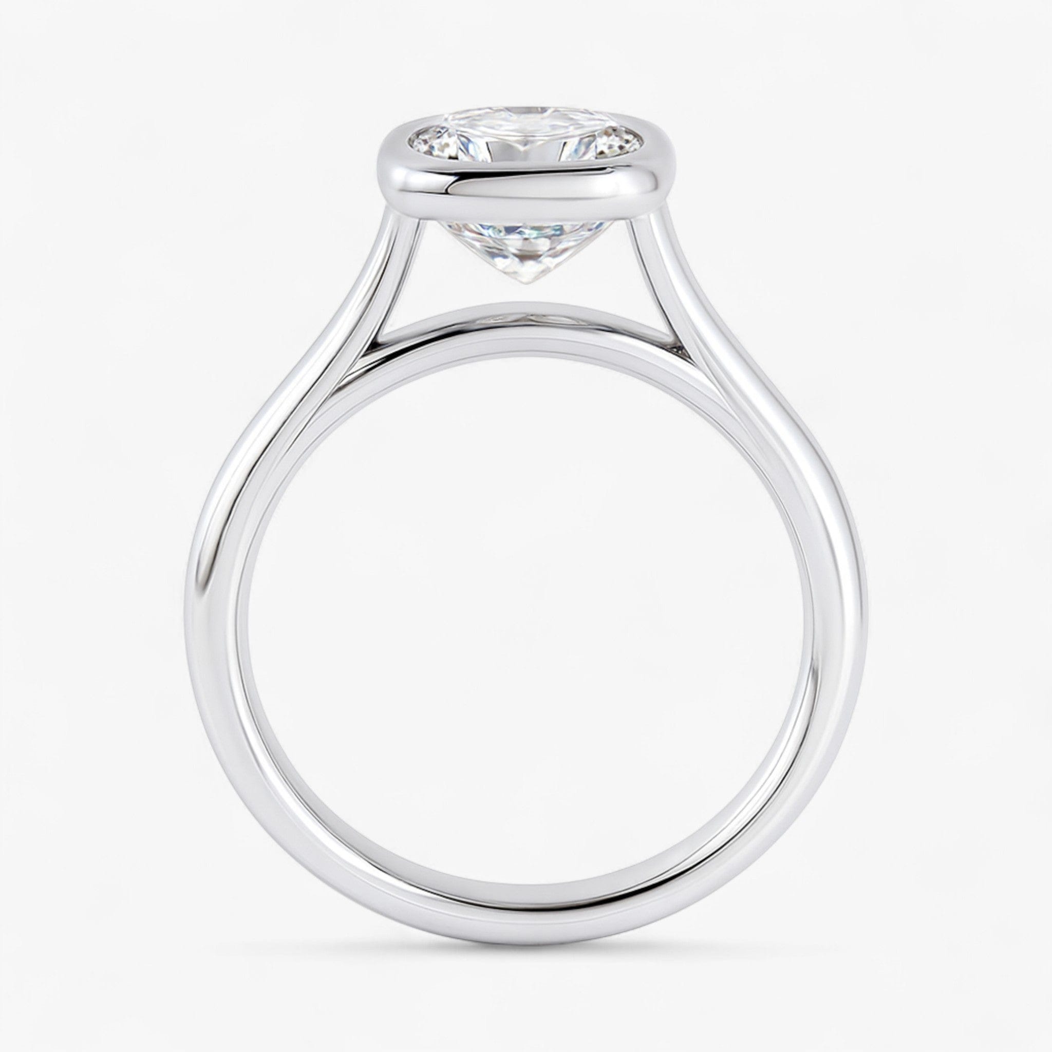 The Classic Bezel Engagement Ring | Cushion