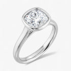 The Classic Bezel Engagement Ring | Cushion