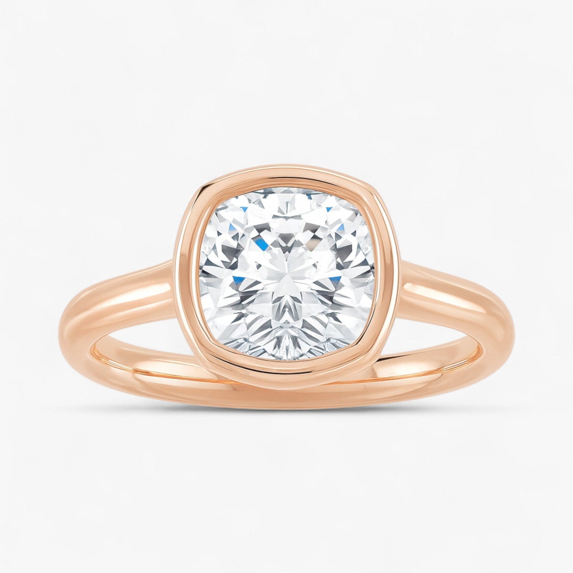 The Classic Bezel Engagement Ring | Cushion