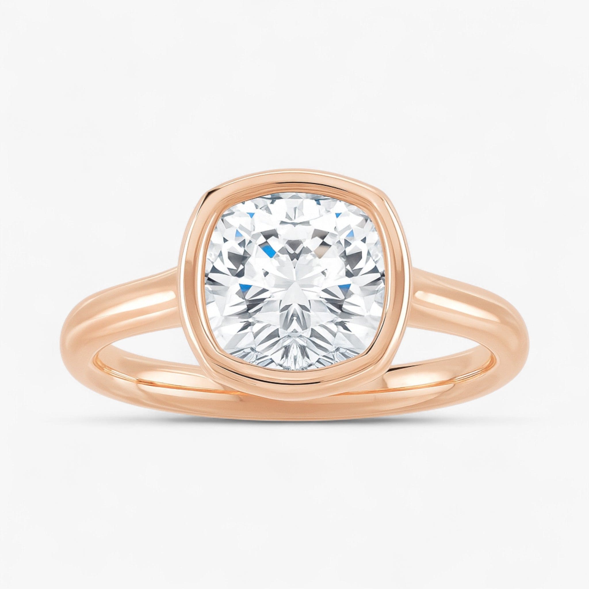 The Classic Bezel Engagement Ring | Cushion
