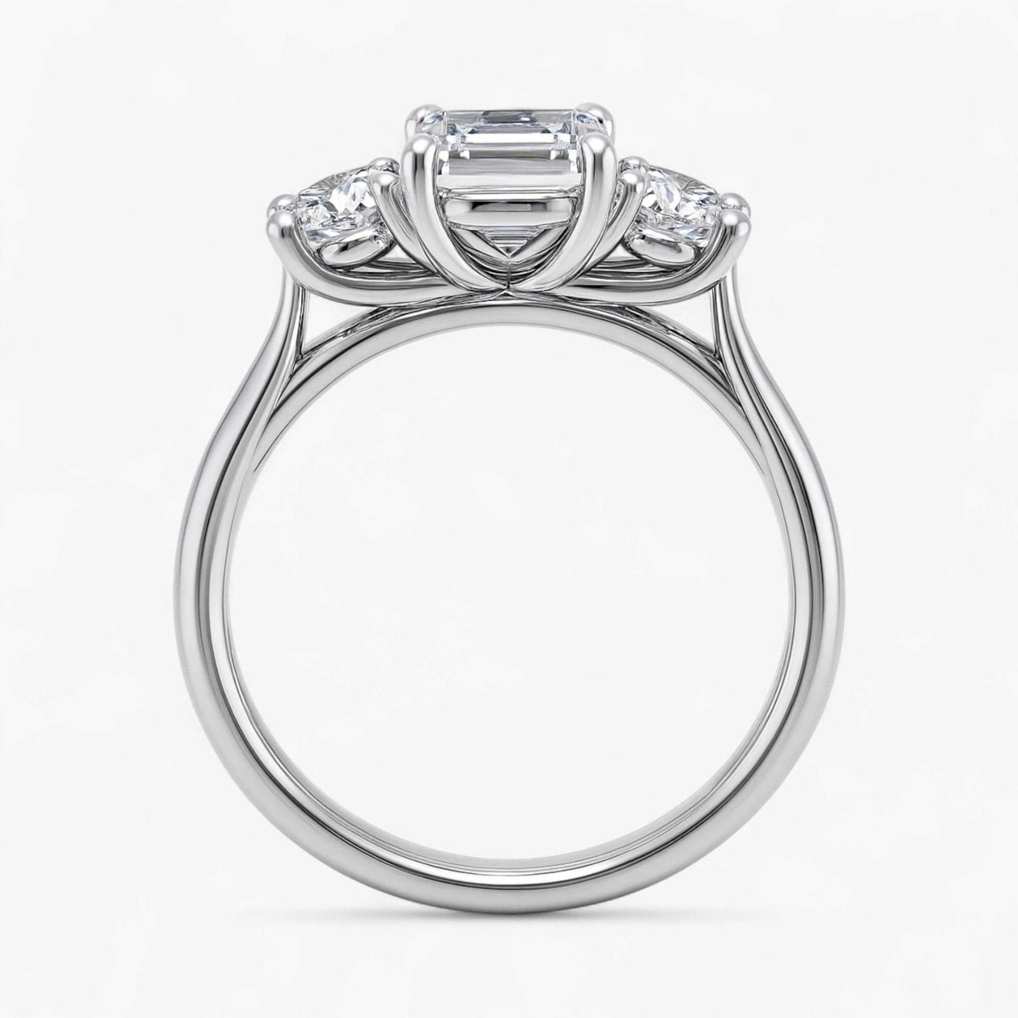 The Classic 3-Stone Engagement Ring | Emerald