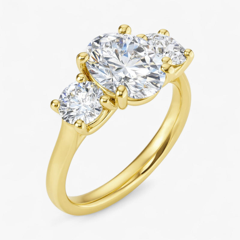 The Classic 3-Stone Engagement Ring | Oval