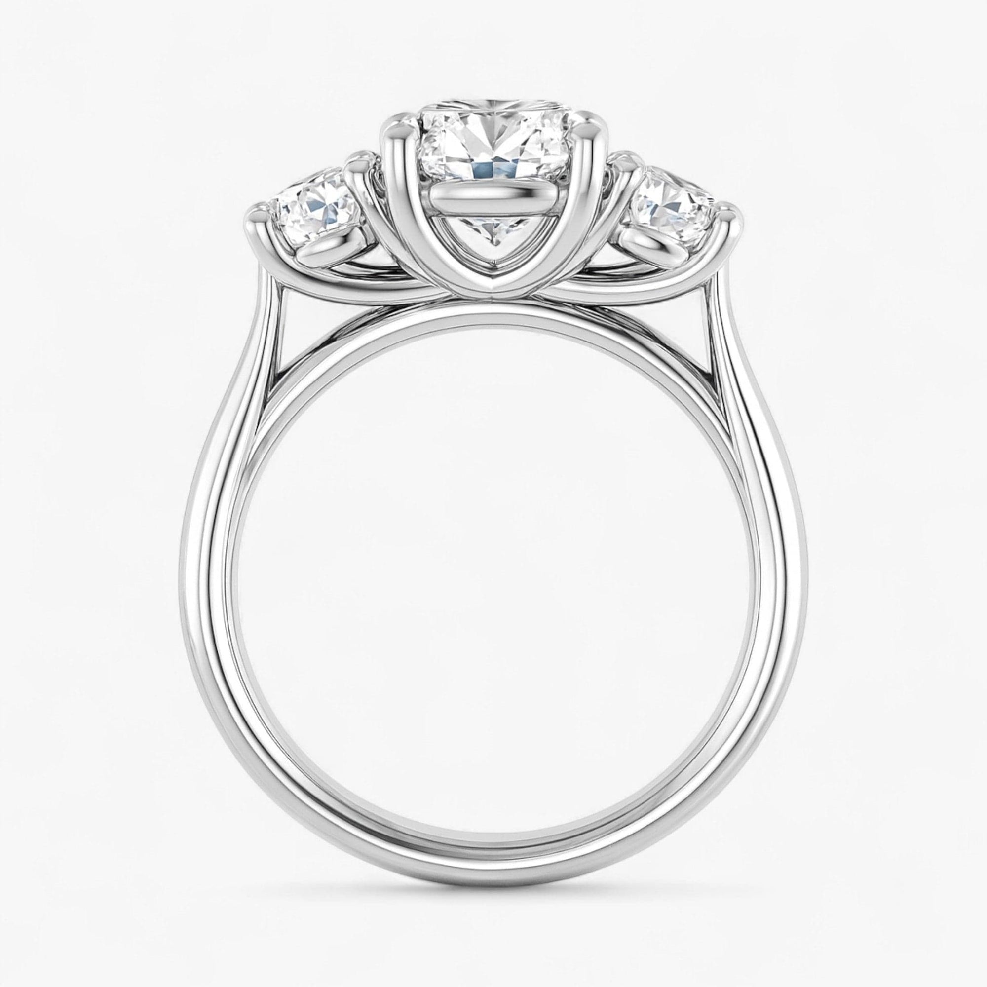 The Classic 3-Stone Engagement Ring | Cushion