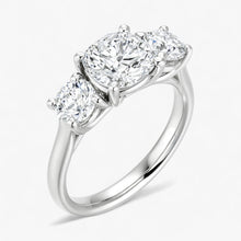 The Classic 3-Stone Engagement Ring | Cushion