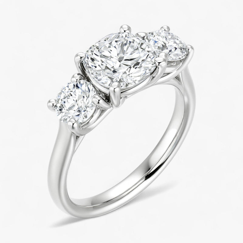 The Classic 3-Stone Engagement Ring | Cushion