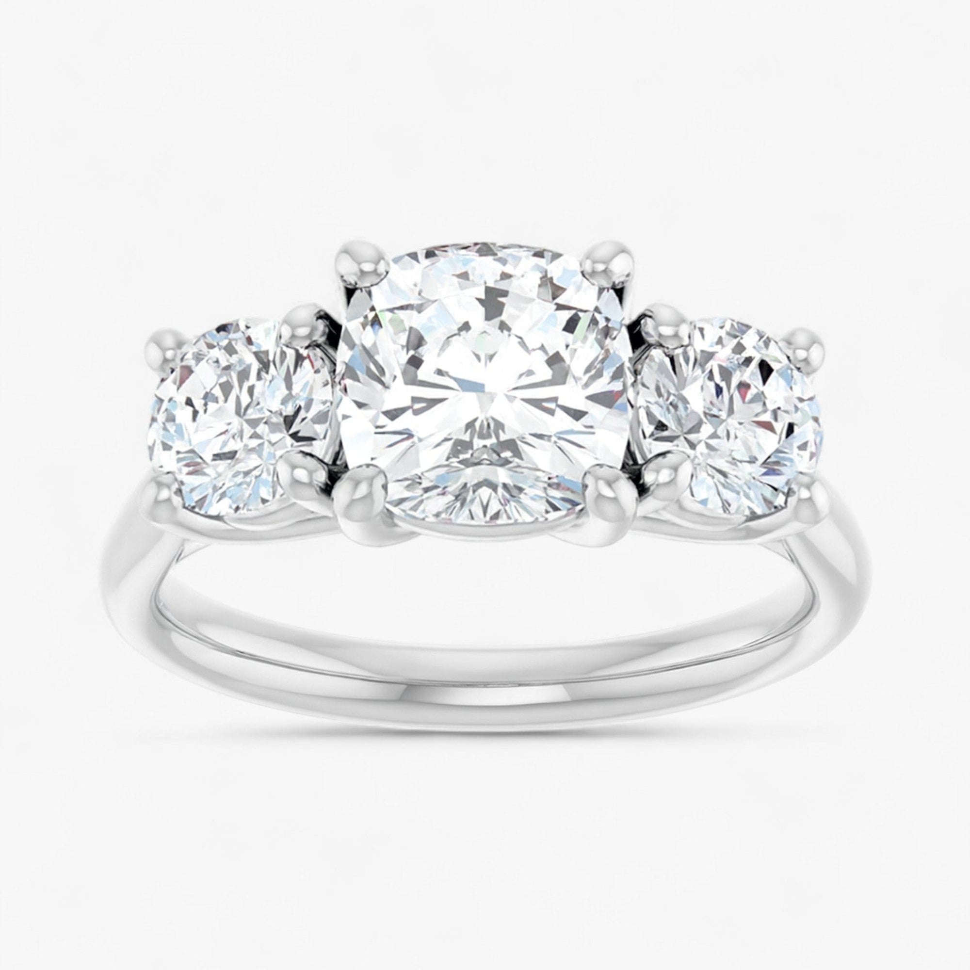 The Classic 3-Stone Engagement Ring | Cushion