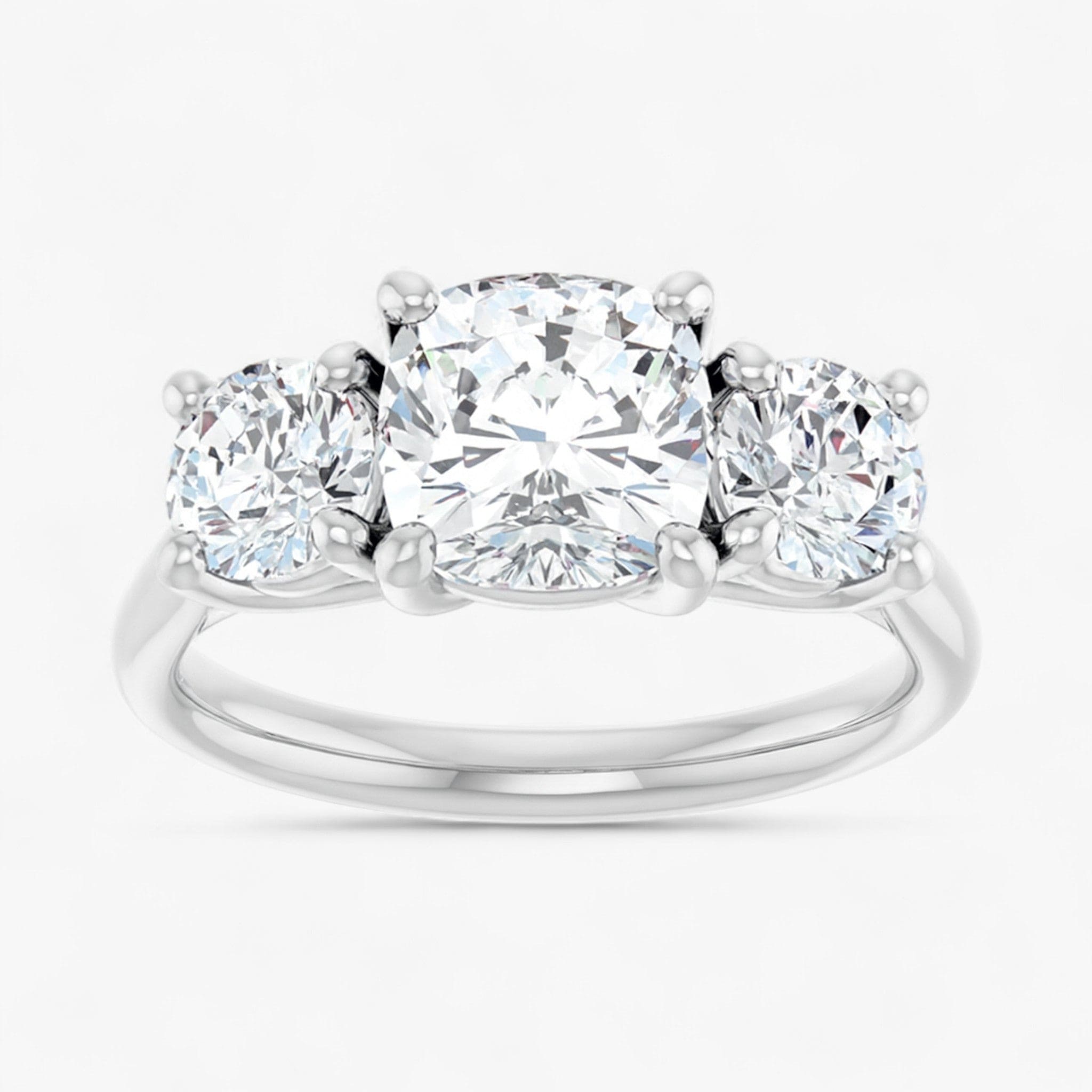 The Classic 3-Stone Engagement Ring | Cushion